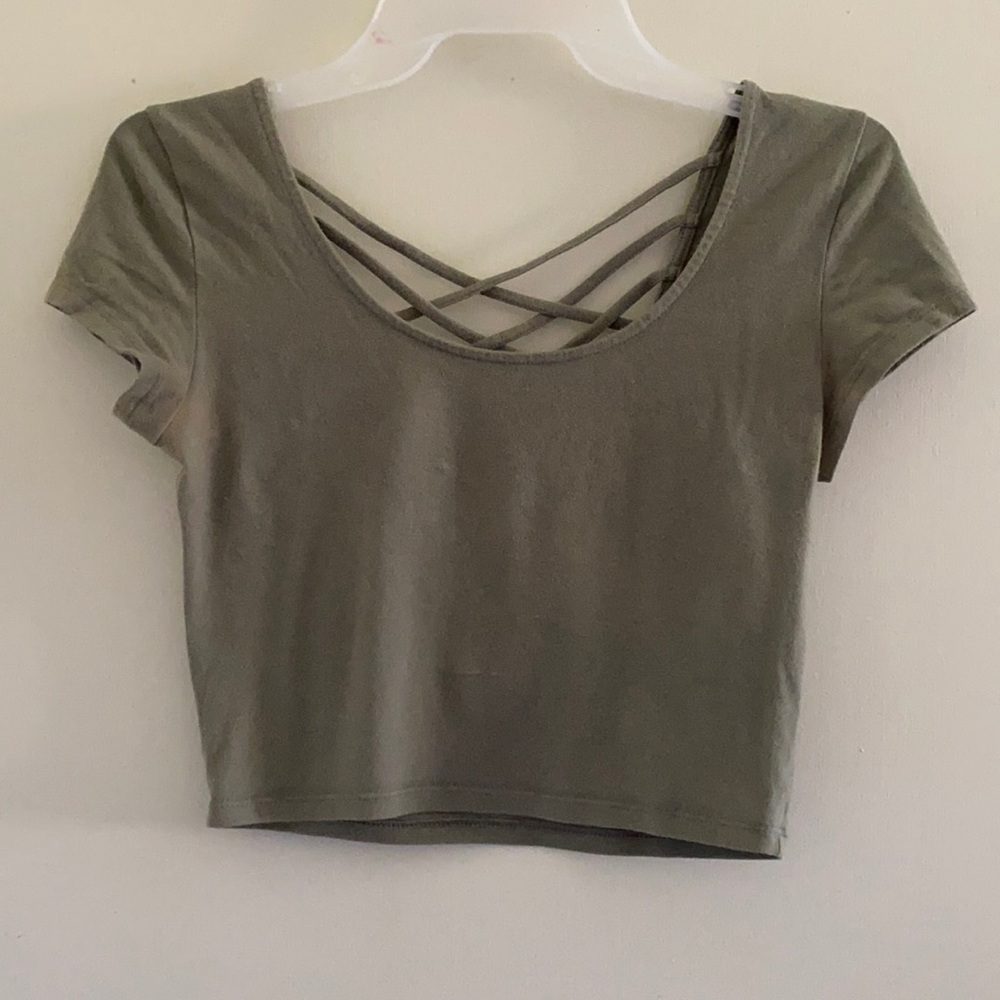 Green crop top
